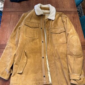 GAP Tan Military Field Jacket with Fleece Collar